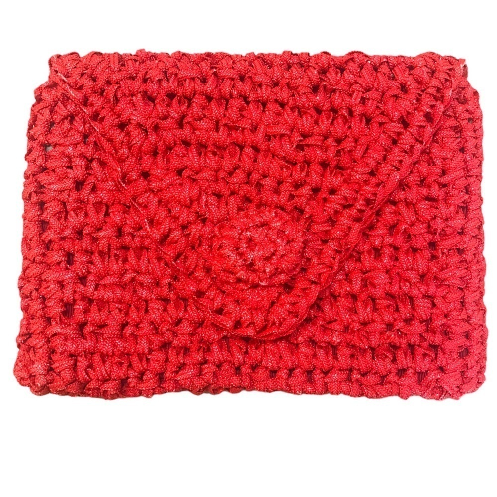 Koret Vintage Blue Woven Clutch Bag Envelope